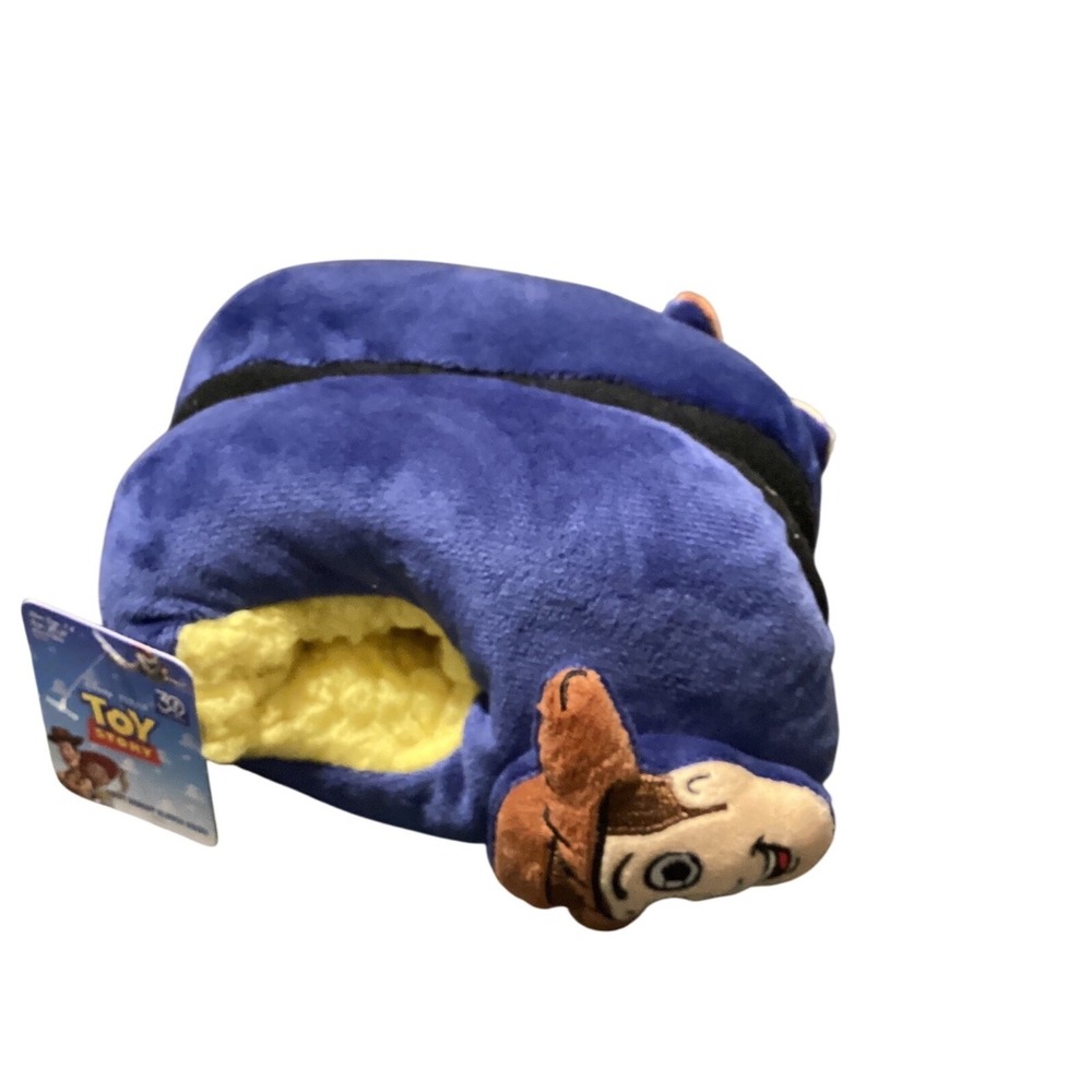 Disney Pixar Toy Story‎ Woody Blue Plush Slippers Kids Size 7-8  NEW